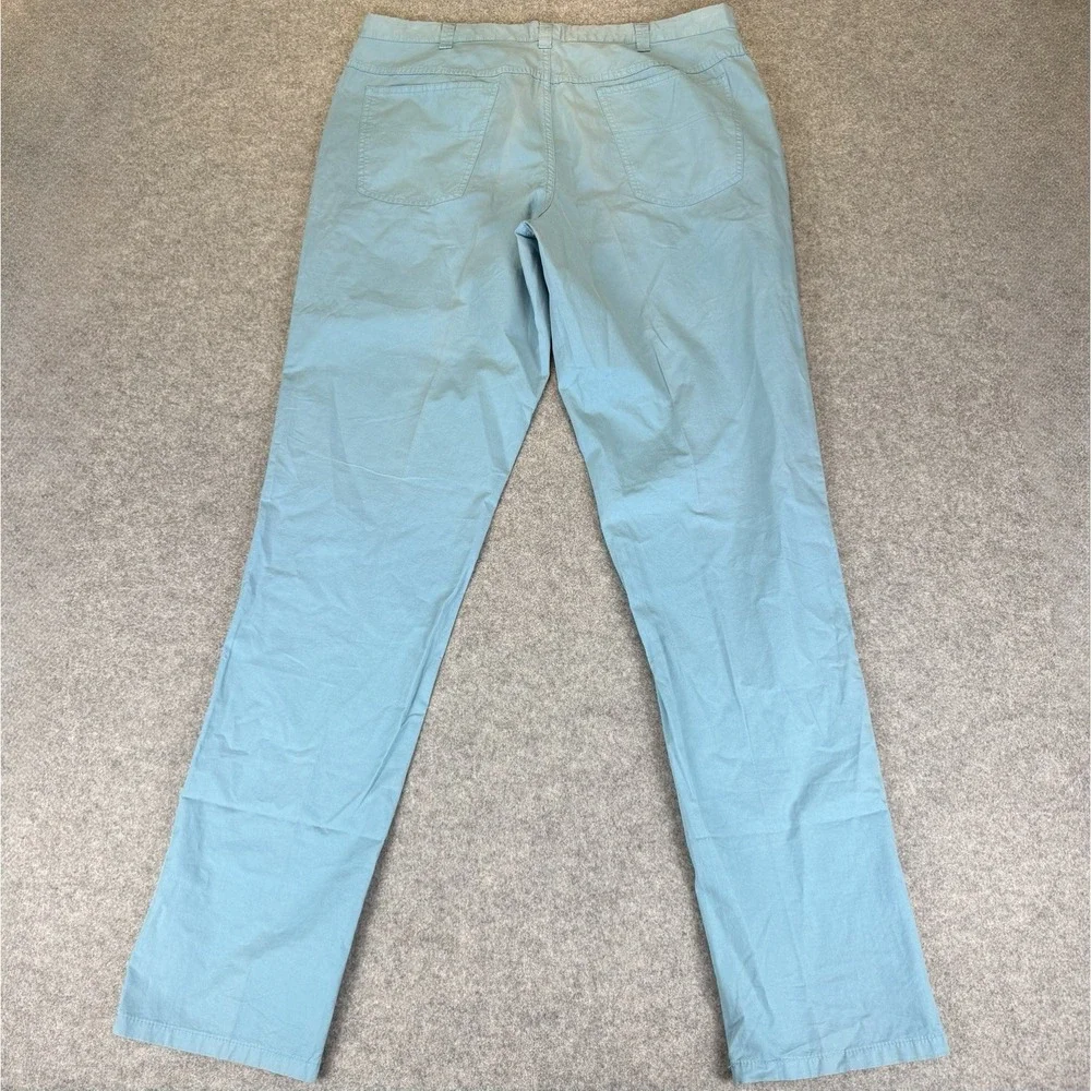 Zanella Men's 56 Light Blue Cotton Chino Pants Flat Front Casual Trousers NWT